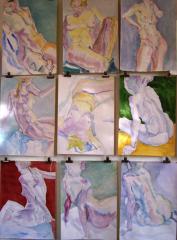 'Short pose sketches' - click here to see an enlargement (opens a new window in front of this page)